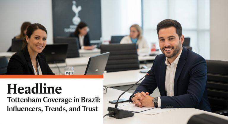 Brazilian content creators analyzing Tottenham match in a studio setting