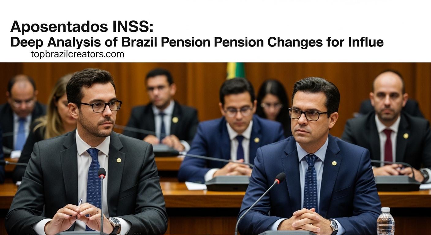 Influencer discussing aposentados INSS trends and pension updates